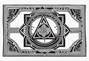 free masonry symbol , rectangle tattoo idea