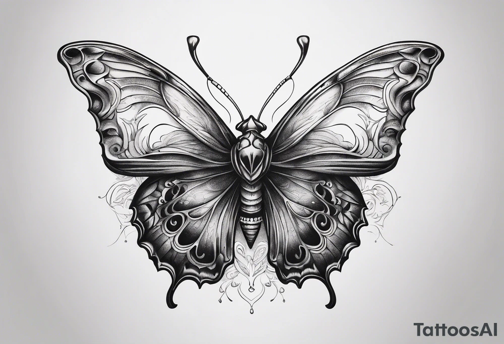 A butterfly that looks like a skull. tattoo idea