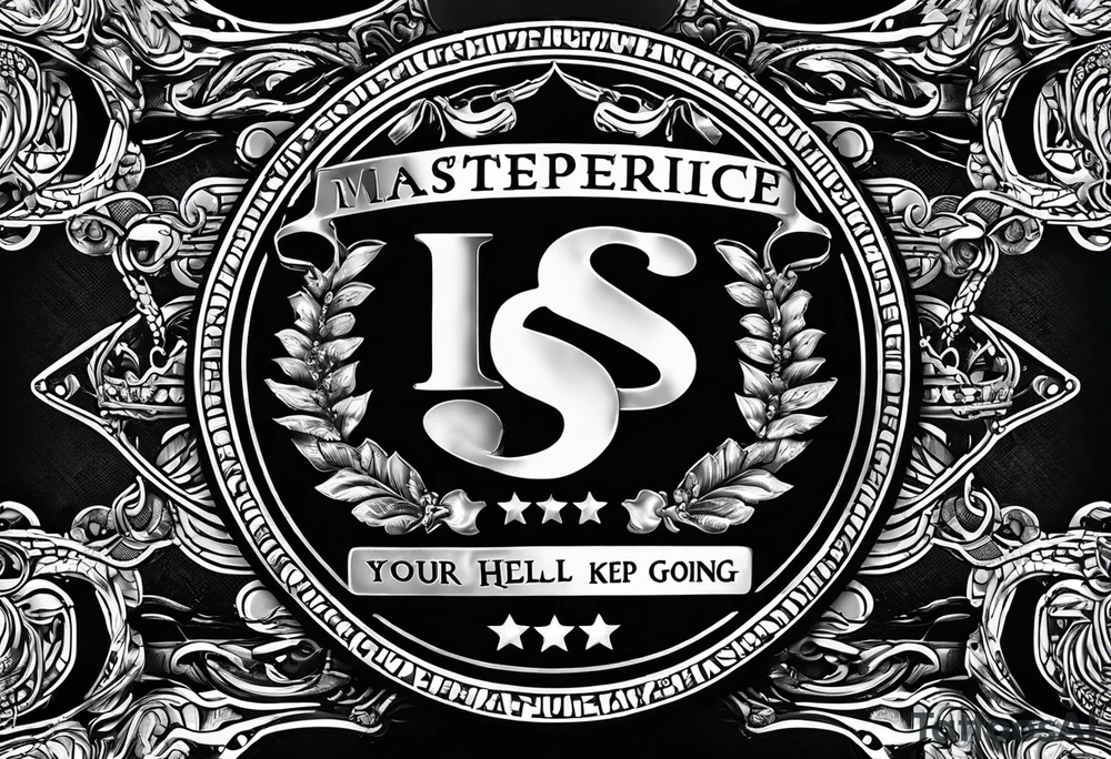 Challenge coin with text
“If your going through hell keep going.” tattoo idea