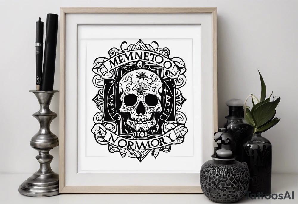 "memento mori" horizontally tattoo idea