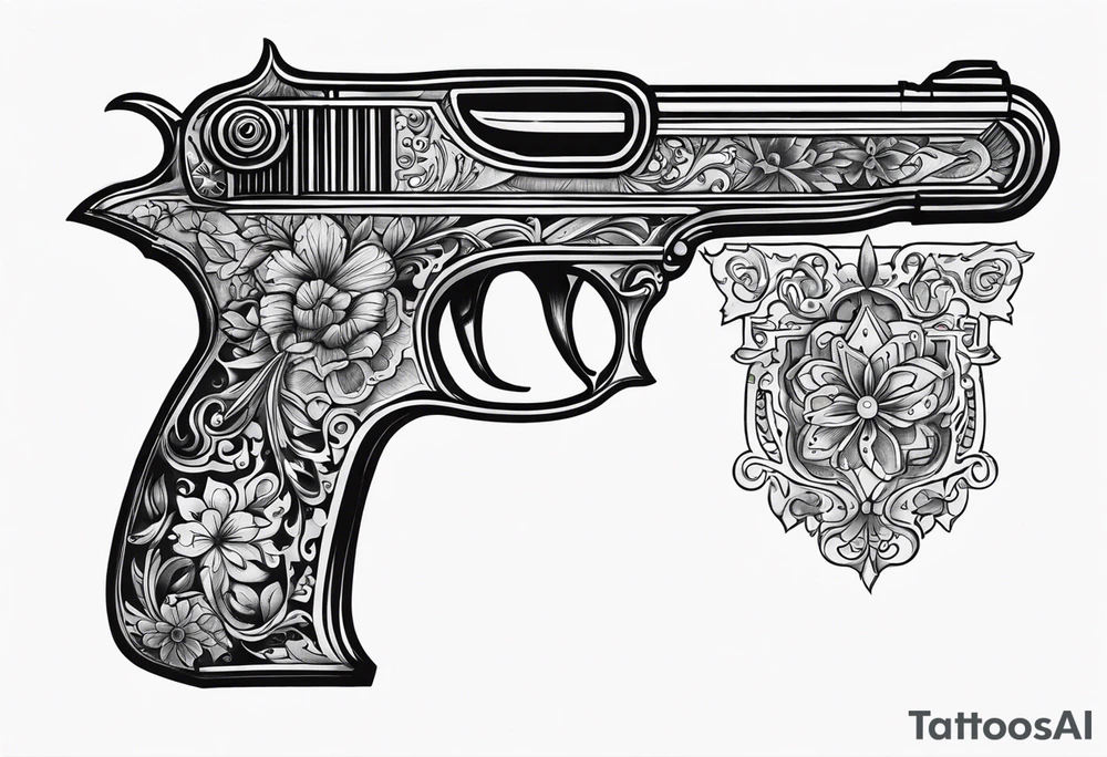 Flintlock pistol tattoo idea