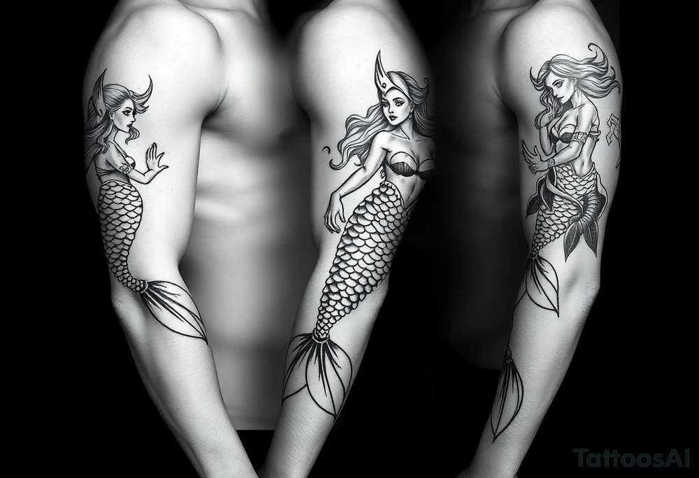 mermaid tattoo idea