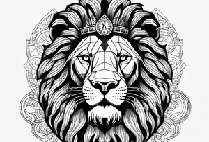 majestic lion, dominican republic flag, proud dominican republic heritage, 111, clock tattoo idea