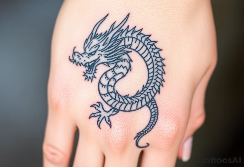 Japanese dragon tattoo idea