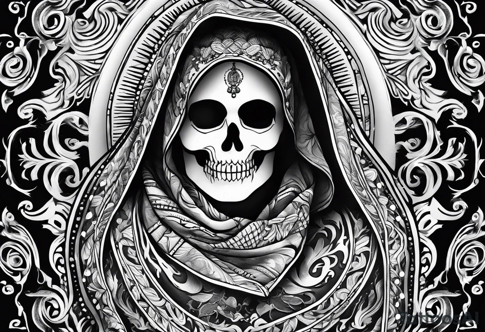 Ghost with sarape tattoo idea