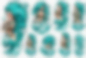 a tall woman made of water with turquoise hair riding the waves tattoo idea
