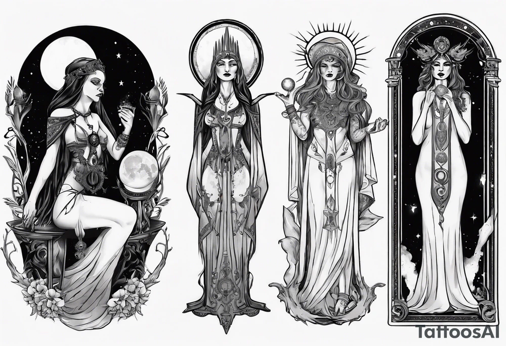 The High Priestesses and the moon. TArot. tattoo idea The High Priestesses and the moon. TArot. tattoo idea
