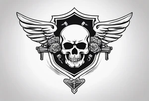 War hammer 40k chest tattoo skull and wings tattoo idea