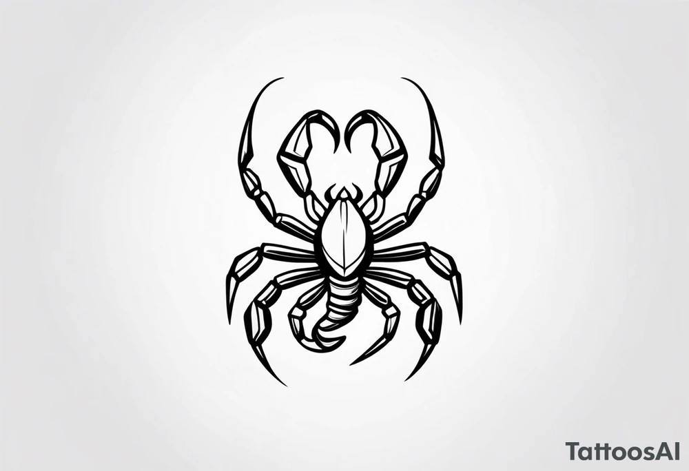 small cartoon scorpion tattoo idea