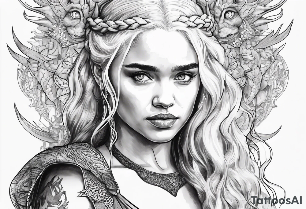 game of thrones daenerys like tim burton tattoo idea