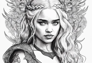 game of thrones daenerys like tim burton tattoo idea