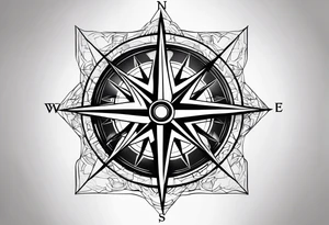 Compass rose, doctor, medical tattoo idea
