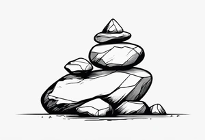 Rocks balancing on top of each other tattoo idea