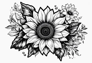 Sunflower infinity sign tattoo idea