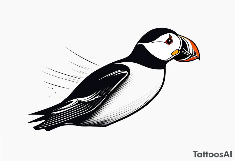 a flying puffin  -  forarm Tattoo tattoo idea