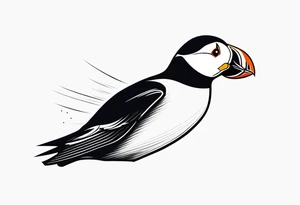 a flying puffin  -  forarm Tattoo tattoo idea