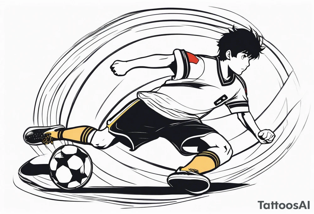 Captain Tsubasa and ball tattoo idea