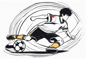 Captain Tsubasa and ball tattoo idea