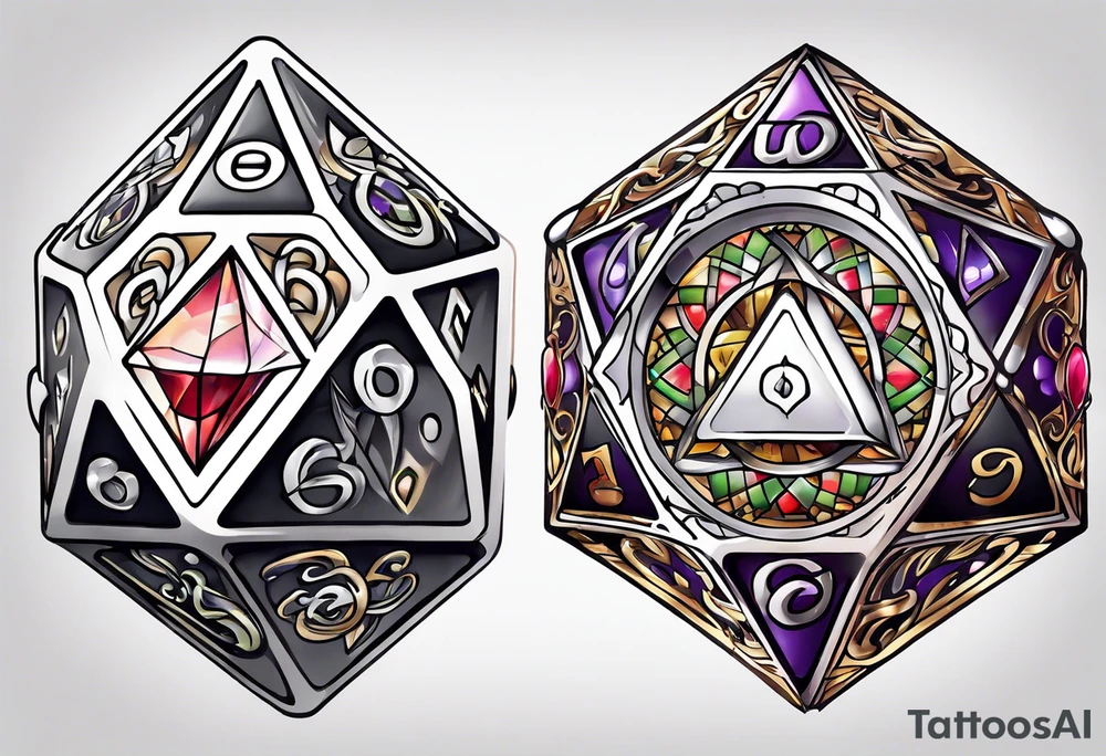 a twenty sided die tattoo idea
