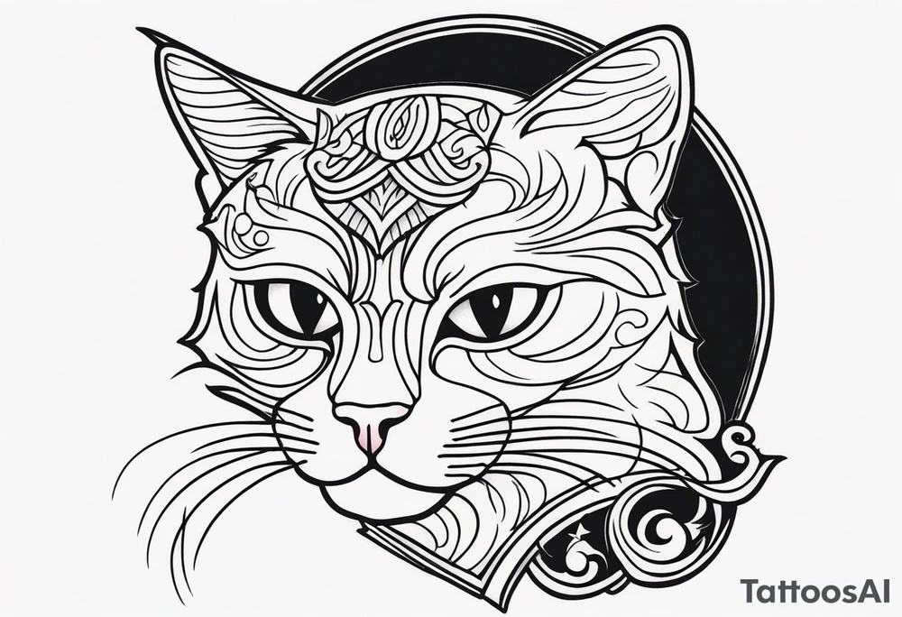Evil cat tattoo idea