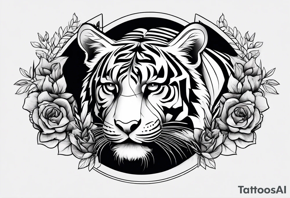 tiger sleeping tattoo idea