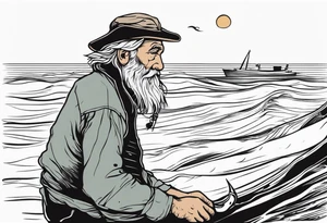 The Old Man and the Sea tattoo idea