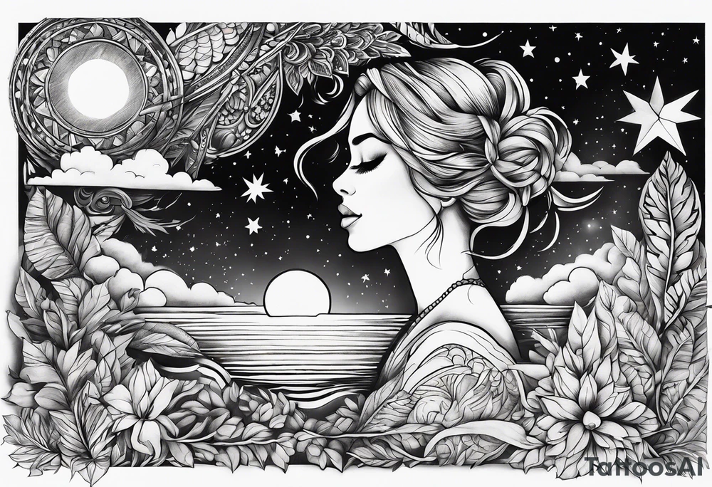 Night sky tattoo idea