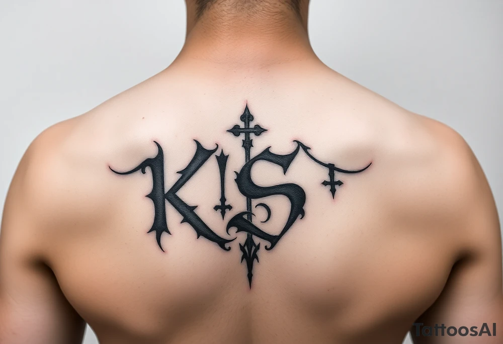 Hongo con las letras "KS" tattoo idea