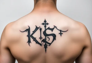 Hongo con las letras "KS" tattoo idea
