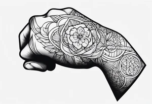 hand punch tattoo idea