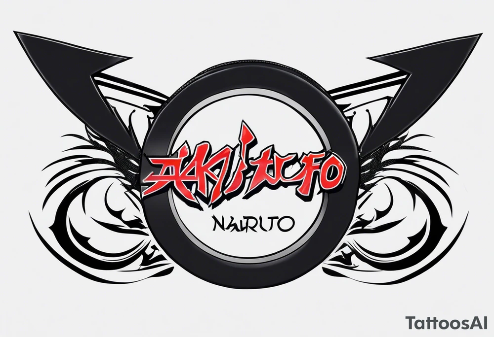 naruto headband with the letters AR in the middle tattoo idea