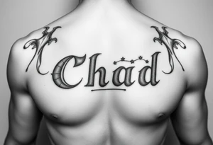 The name Chad tattoos left breast from a fenale tattoo idea