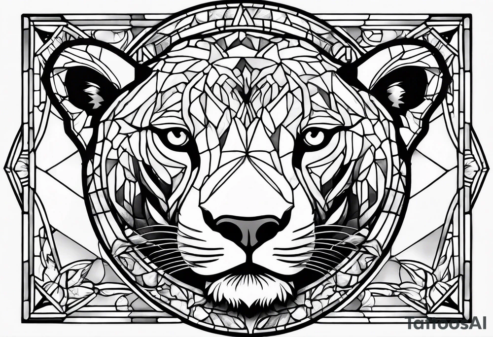 Cub stain glass tattoo idea