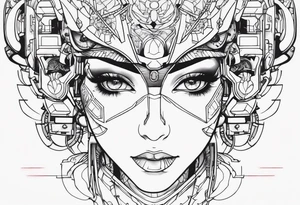cyborg girl tattoo idea