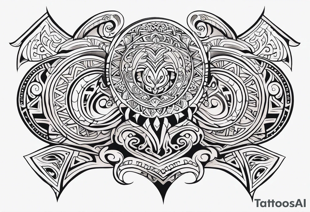 Maori back and neck tattoo design tattoo idea