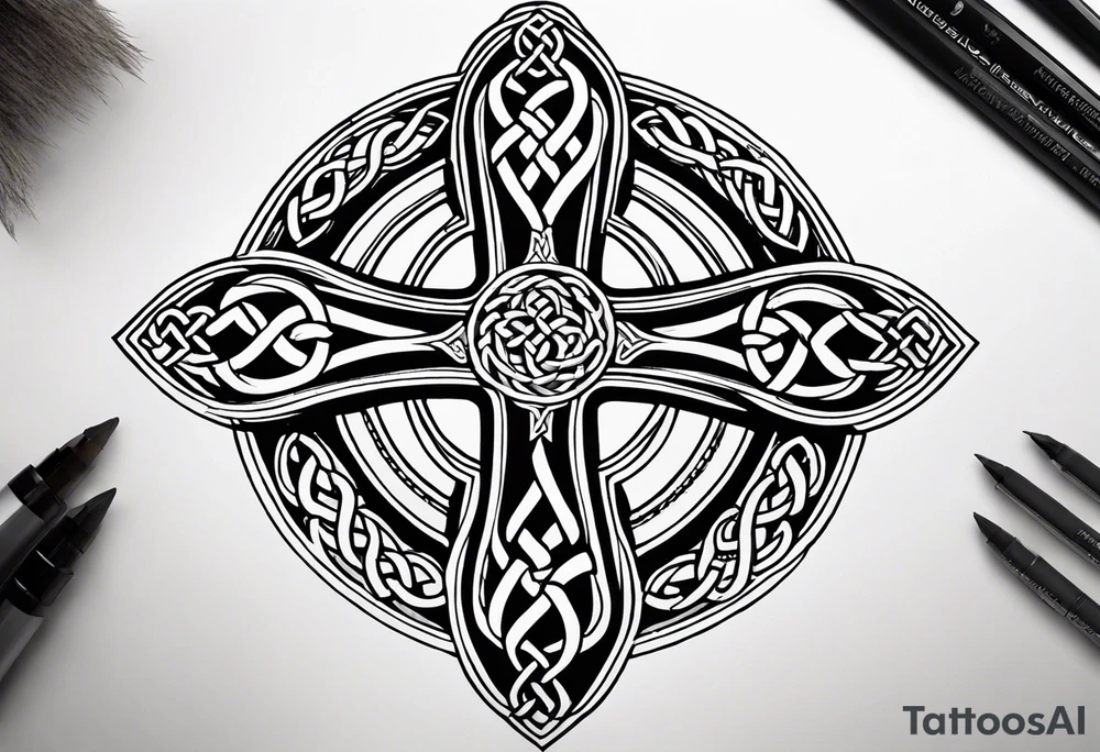 Celtic cross tattoo idea