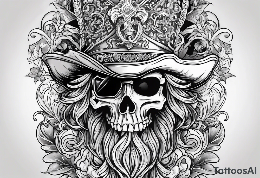 Pirate filigree tattoo idea
