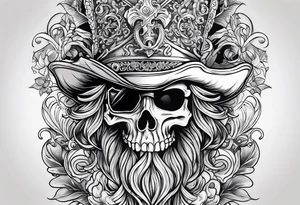 Pirate filigree tattoo idea
