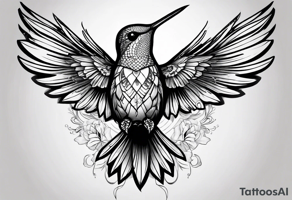 hummingbird tattoo idea