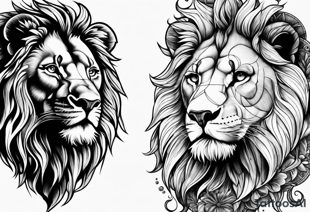 Lion fromage atlas tattoo idea