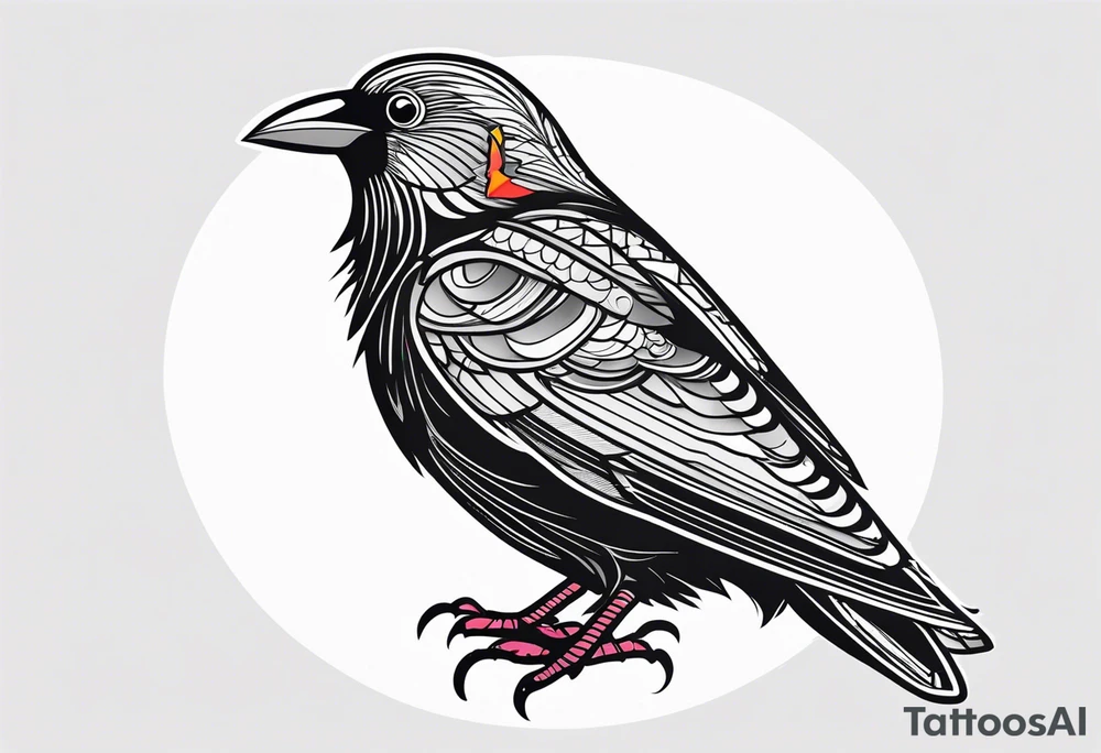 alpine chough tattoo idea