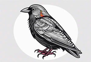 alpine chough tattoo idea