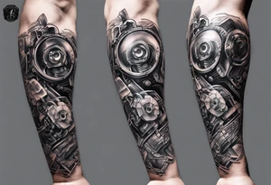 right arm tattoo robotic arm tattoo idea