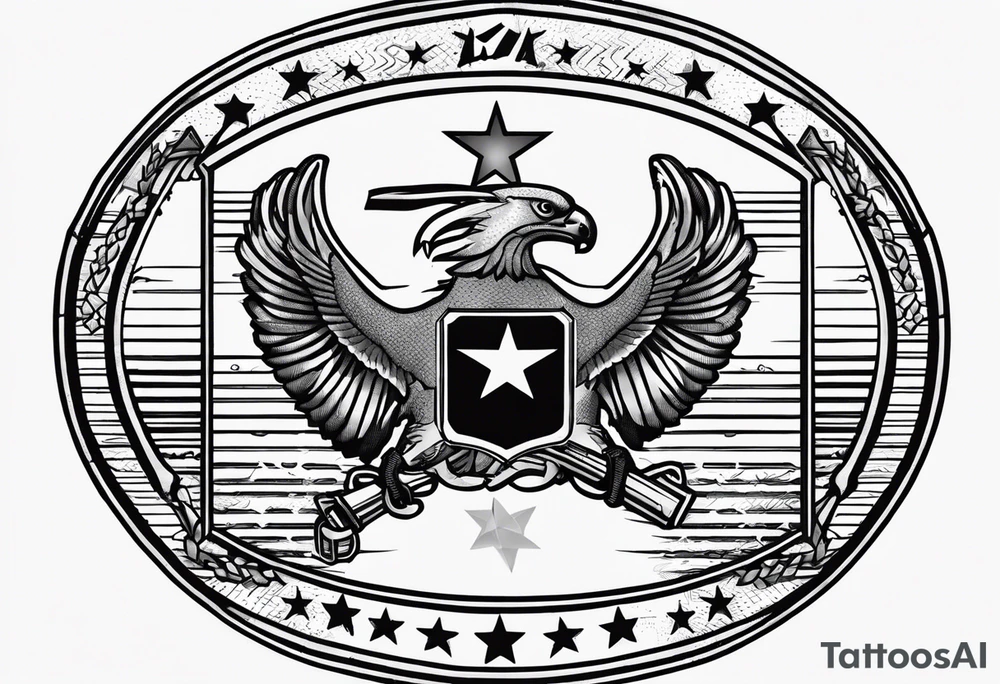 US Army combat action badge tattoo idea