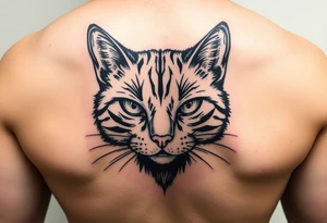 black cat tattoo idea