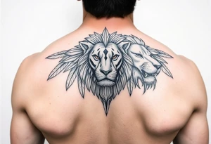 faravahar and lion tattoo idea
