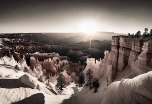 Forearm, bryce canyon national park, sunset tattoo idea