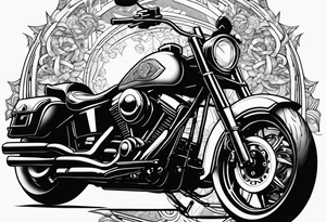 motorcyles, guns and money tattoo idea