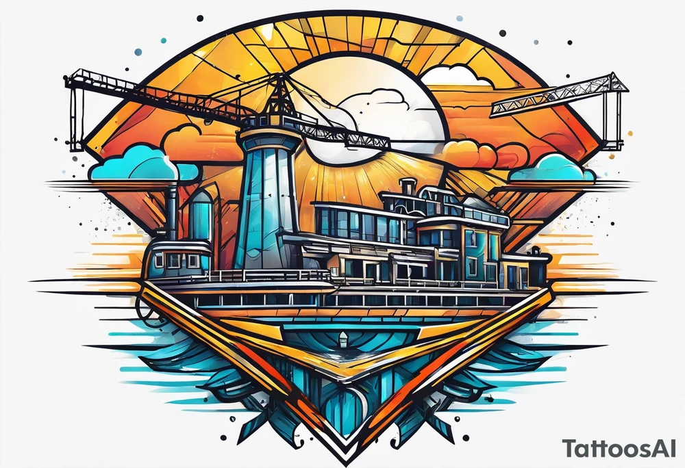 Civil engineering symbol tattoo idea