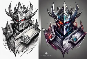 Mordekaiser from league of legends upper arm tattoo tattoo idea